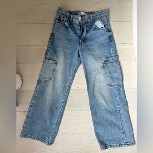 Size 9 faded blue Zara Kids cargo jeans